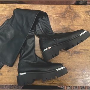 Public desire thigh high boots